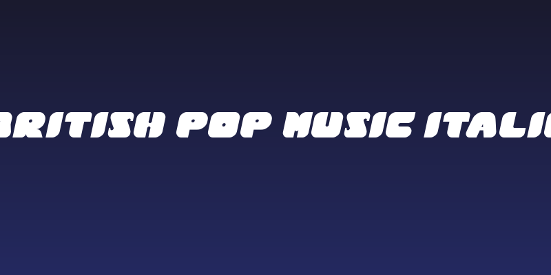 British Pop Music Italic Social Header
