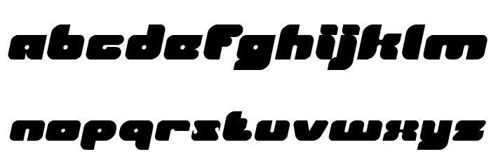 British Pop Music Italic Font LOWERCASE
