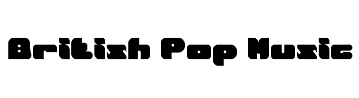 British Pop Music  Frei Schriftart Herunterladen