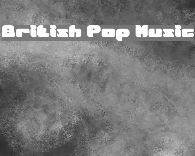 British Pop Music Font examples