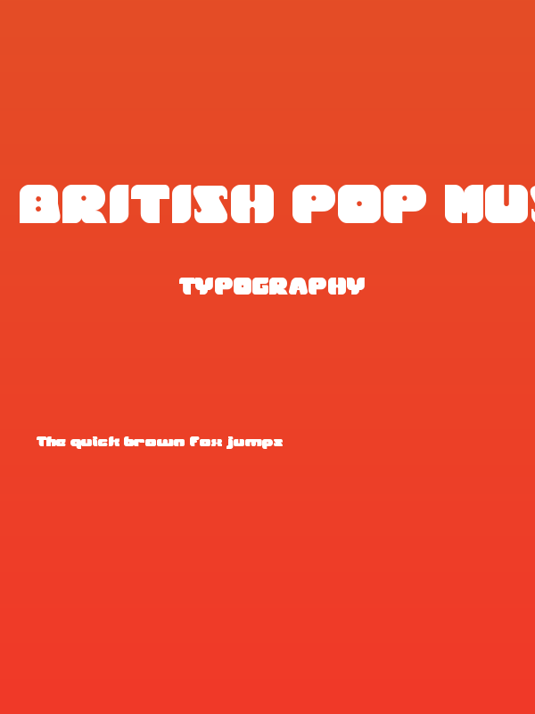 British Pop Music Poster