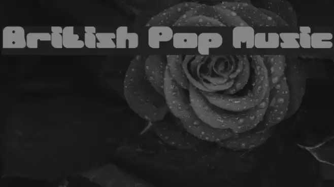 British Pop Music Font examples