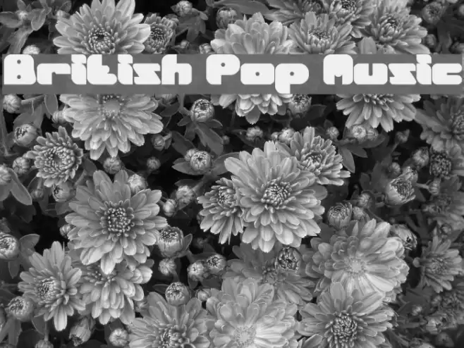British Pop Music Font examples
