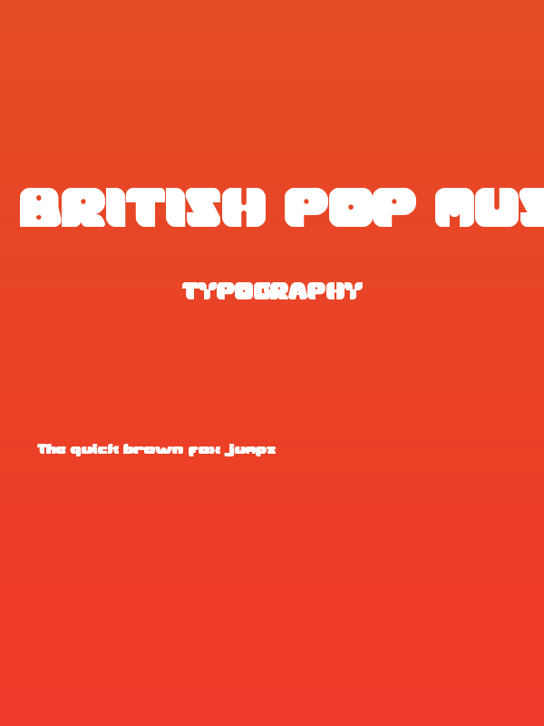 British Pop Music Poster