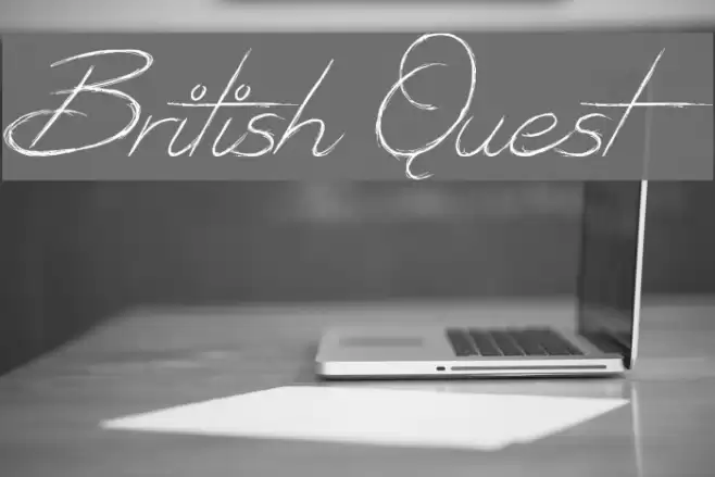 British Quest Font examples