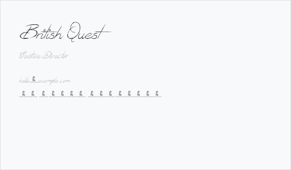 British Quest Business Card