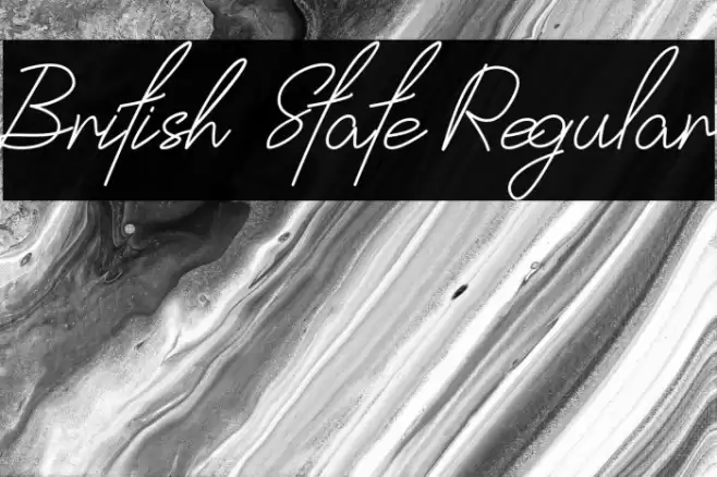 British State Regular Font examples