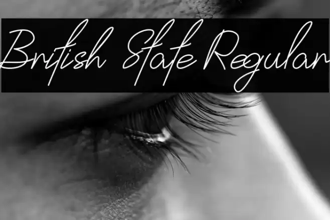 British State Regular Font examples