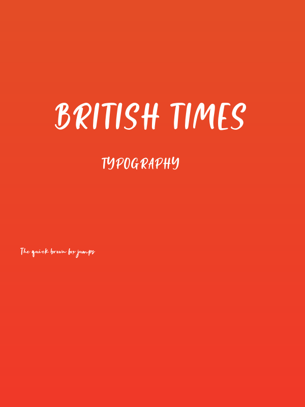 British Times Poster