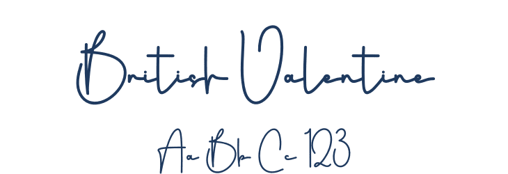 British Valentine Font Preview