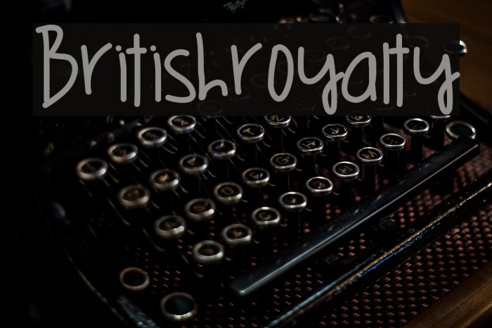 BritishRoyalty Font examples