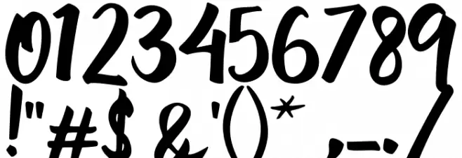 BritishScript Font OTHER CHARS