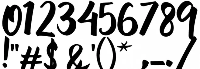 BritishScript Font OTHER CHARS