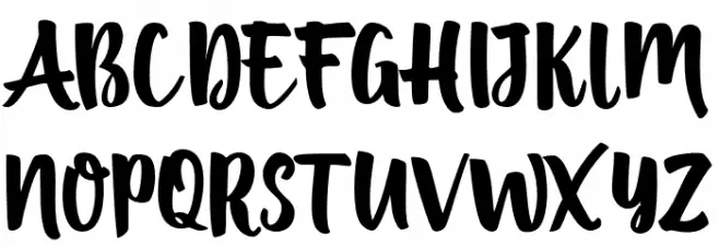 BritishScript 字体 大写