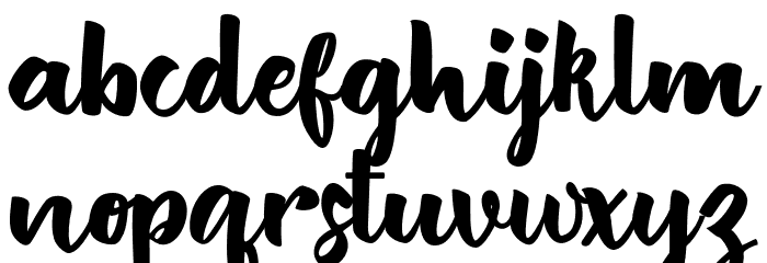 BritishScript Font LOWERCASE