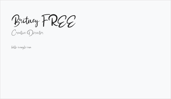 Britney FREE Business Card