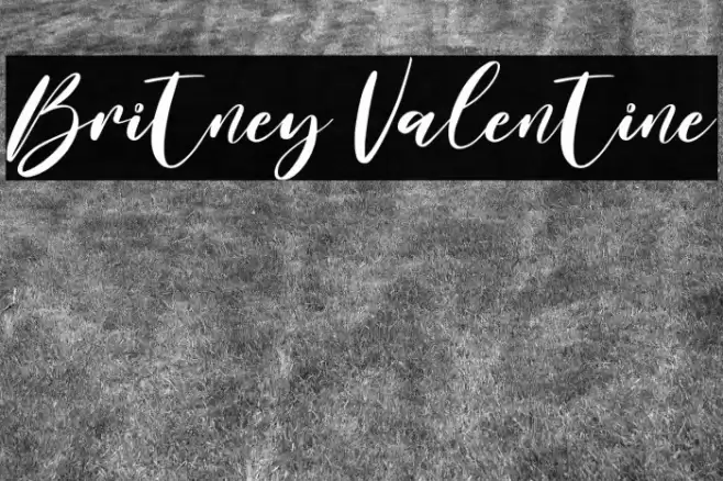Britney Valentine Font examples
