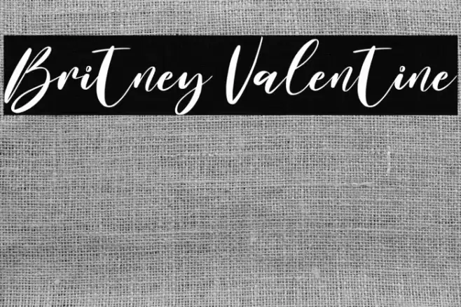 Britney Valentine Font examples