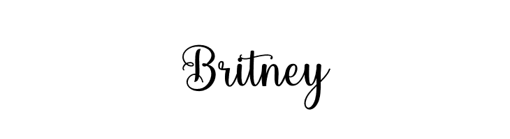 Britney  नि: शुल्क फ़ॉन्ट्स डाउनलोड