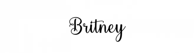 Britney  Frei Schriftart Herunterladen