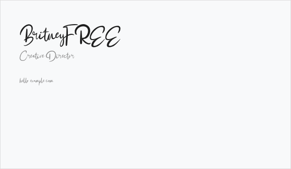 BritneyFREE Business Card
