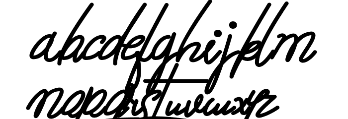 Brittanict Script Font LOWERCASE
