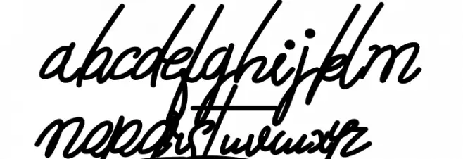 Brittanict Script Schriftart Kleinbuchstaben