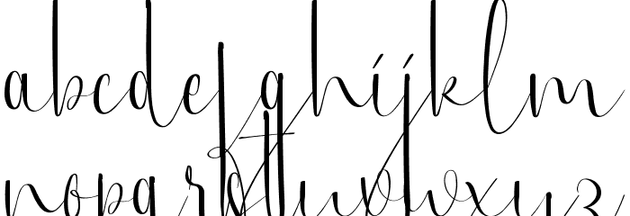 Brittany Rays Demo Script Font LOWERCASE