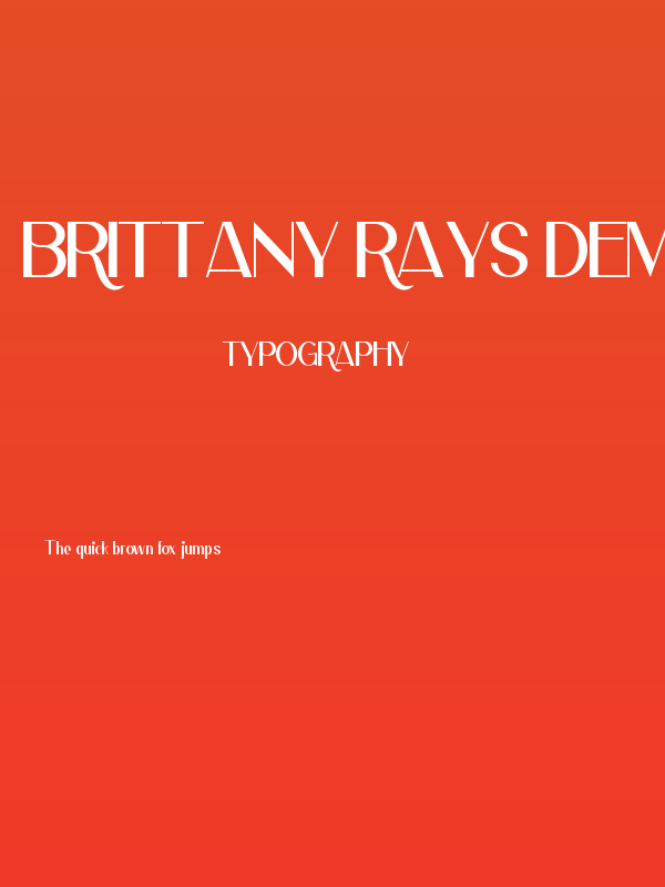 Brittany Rays Demo Poster