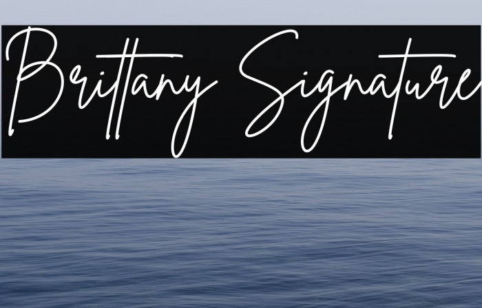 Brittany Signature Font examples