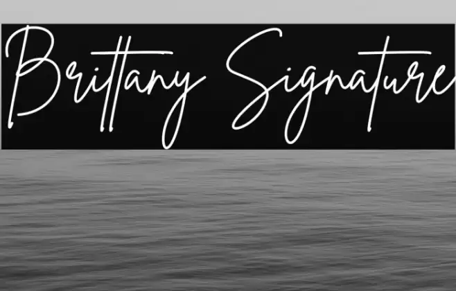 Brittany Signature Font examples