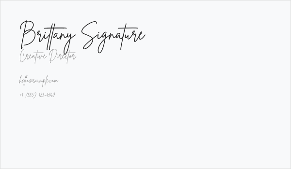 Brittany Signature Business Card