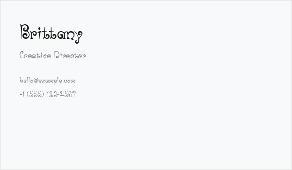 Brittany Business Card