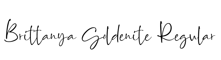 Brittanya Goldenite Regular  Free Fonts Download