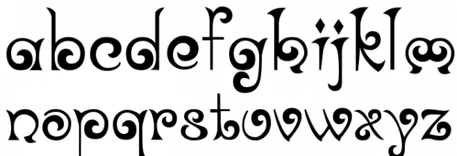Brittany Schriftart Kleinbuchstaben