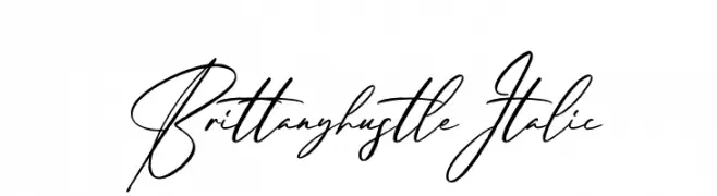 Brittanyhustle Italic  免费字体下载