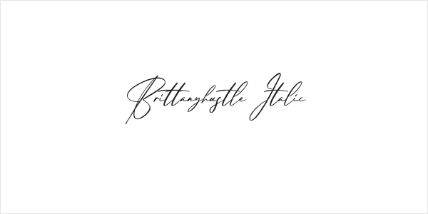 Brittanyhustle Italic Logo