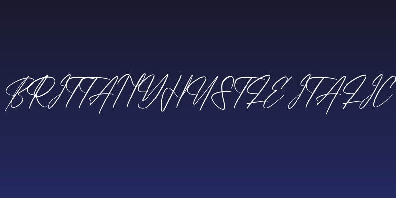 Brittanyhustle Italic Social Header