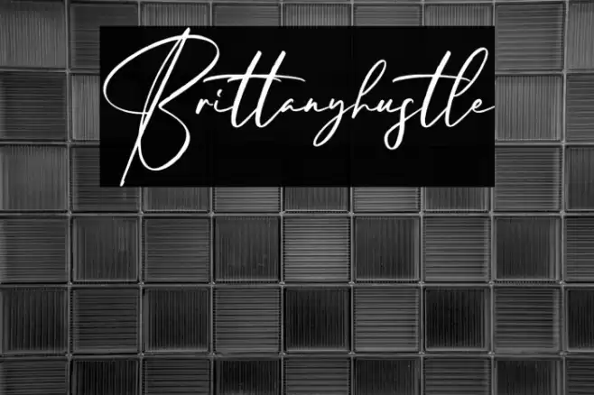 Brittanyhustle Font examples