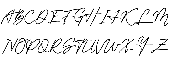 Britties Signature Font UPPERCASE
