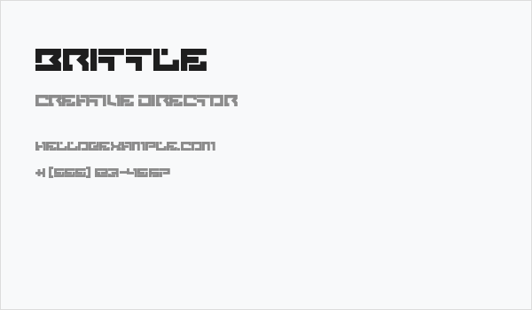 Brittle Business Card