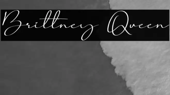 Brittney Queen Font examples