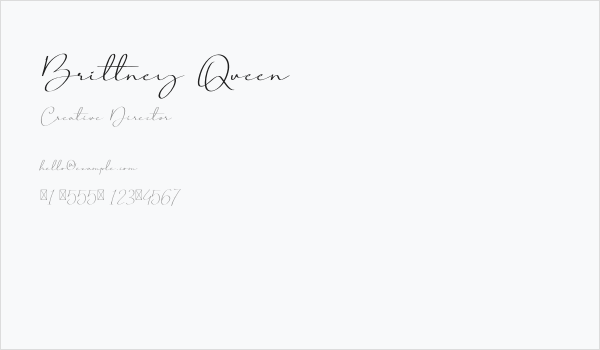 Brittney Queen Business Card
