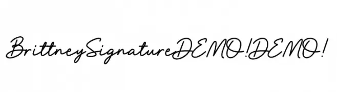Brittney Signature DEMO! DEMO!  baixar fontes gratis