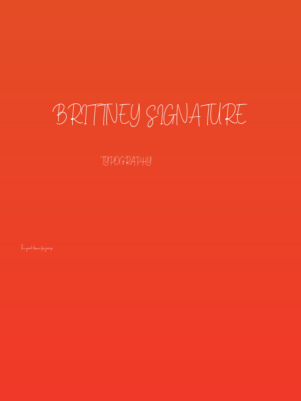 Brittney Signature Poster