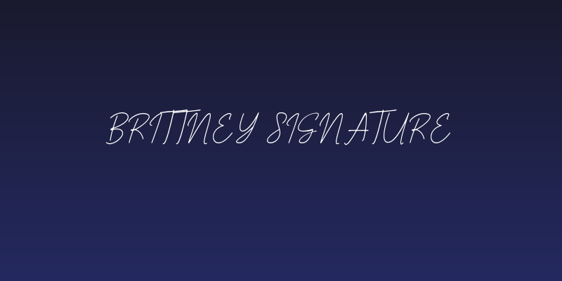 Brittney Signature Social Header