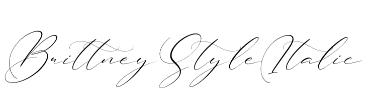 Brittney Style Italic  Free Fonts Download