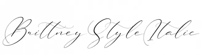 Brittney Style Italic  Frei Schriftart Herunterladen