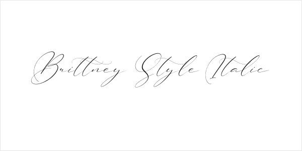 Brittney Style Italic Logo