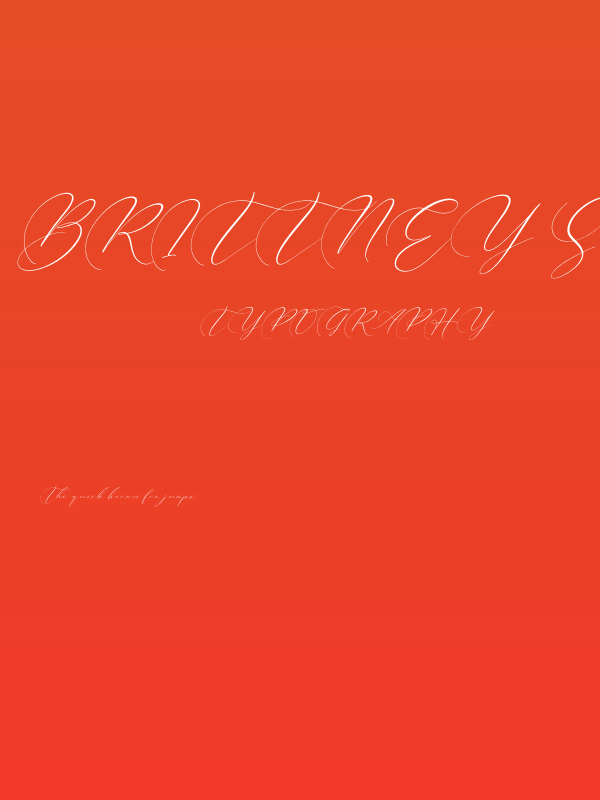 Brittney Style Italic Poster